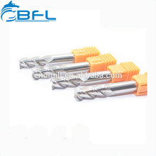 Cortador de fresado BFL / carburo de flauta de Changzhou 3 Endmill para aleación de aluminio